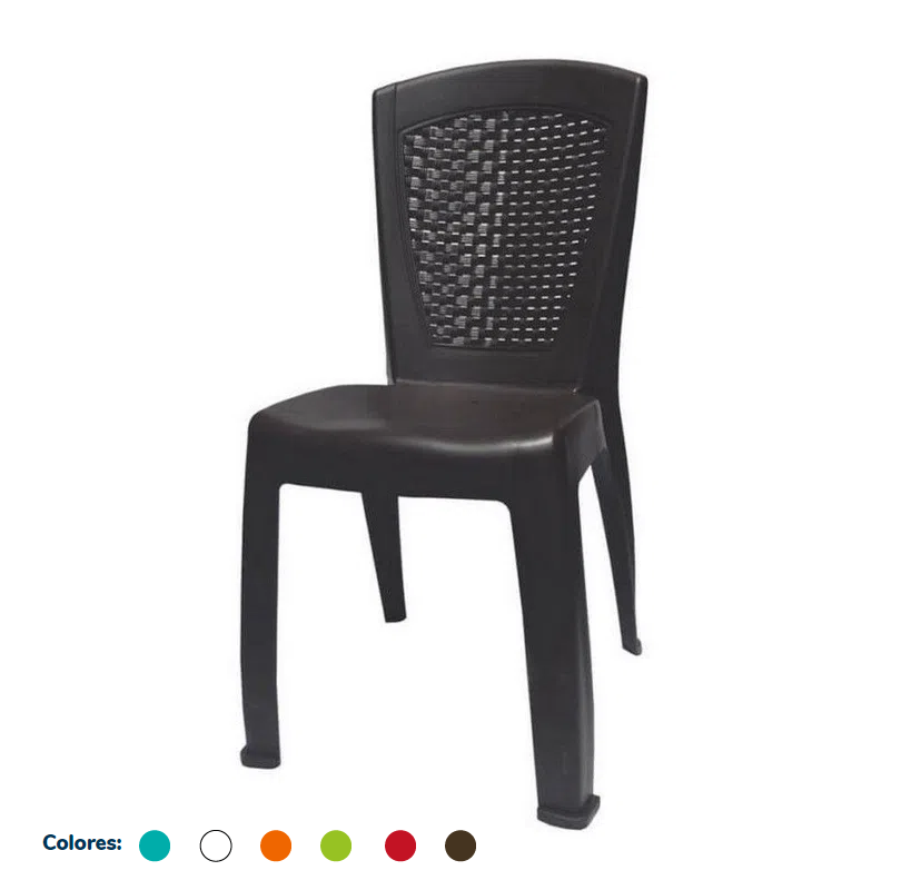 Silla Calypso sin brazos Wengue / Colplast