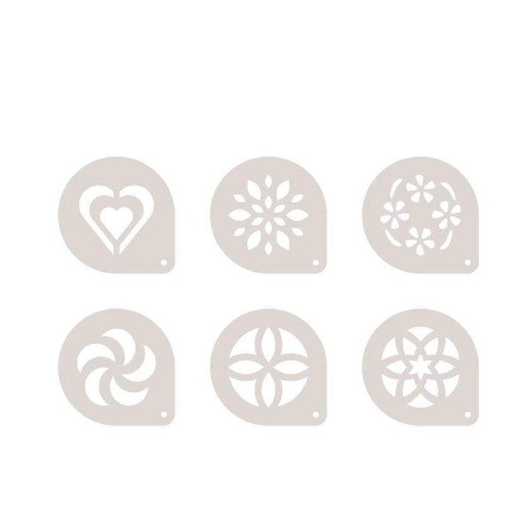 Set x 6 Plantillas de Decoración Para Capuchino / Tescoma