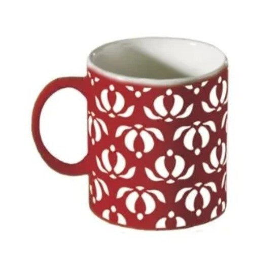 Mug Étnicos Rojo Decorado / Corona