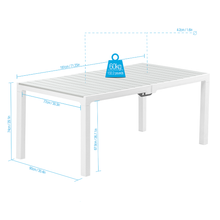 Cargar imagen en el visor de la galería, Mesa Rectangular Madeira Silver / MQ