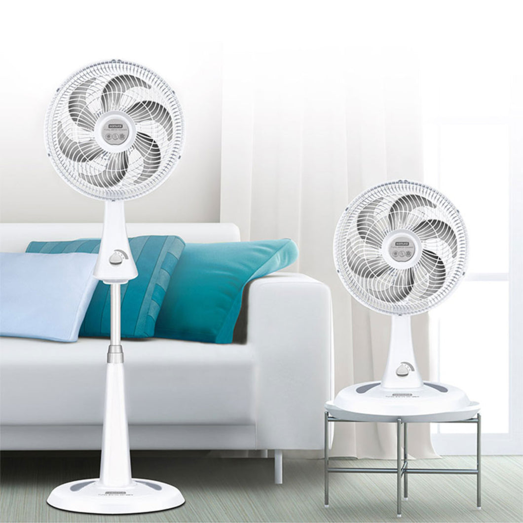 Ventilador Turbo Silence Compact 2 en 1 Blanco / Samurai