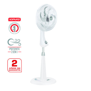 Ventilador Turbo Silence Compact 2 en 1 Blanco / Samurai