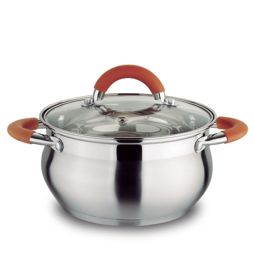 Olla 22 cm en Acero Inoxidable / Home Elements