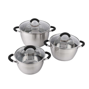Set x 3 ollas en Acero Inoxidable / Home Elements