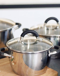 Set x 3 ollas en Acero Inoxidable / Home Elements