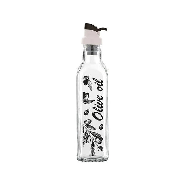 Botella para Aceite en Vidrio 250 cc Tapa Blanca / Renga