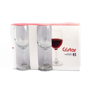 Set x 3 Copas Rioja Vino Tinto / Cristar